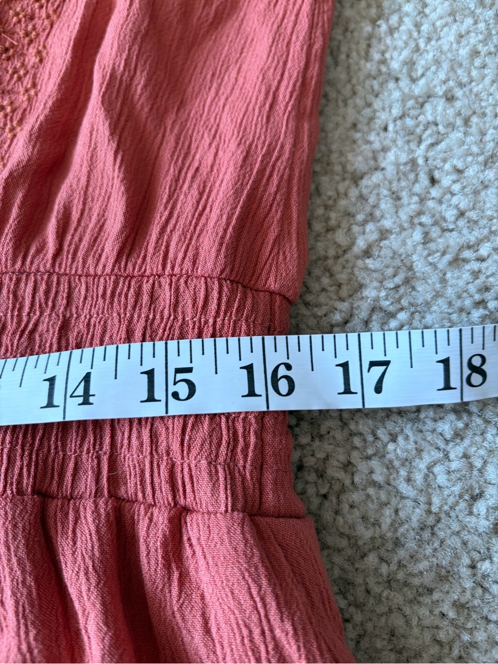 Prana seaview sky orange outdoors summer bohemian Rei smocked dress size medium - Picture 15 of 16